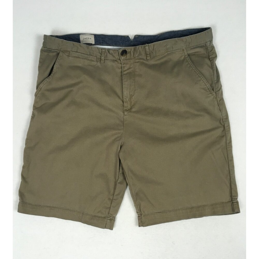 Jachs Mens Bermuda Shorts Size 40 Beige Mid Rise Front Back Pockets